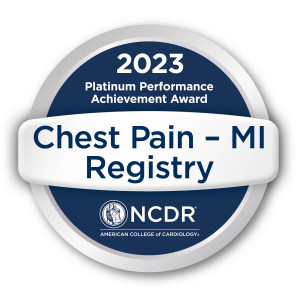 American College of Cardiology’s NCDR Chest Pain – MI Registry Platinum Performance Achievement Award for 2023